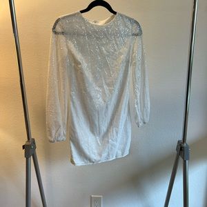 White sequin mini
